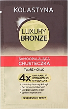 Духи, Парфюмерия, косметика Салфетка-автозагар для лица и тела - Kolastyna Luxury Bronze Tanning