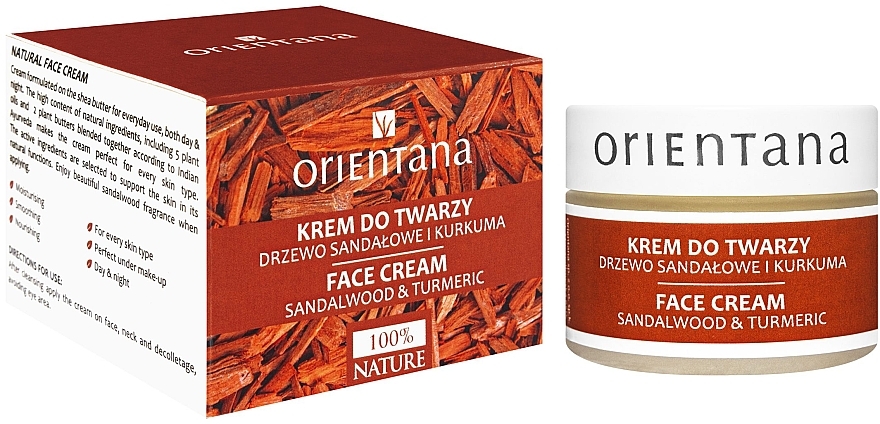 Крем для обличчя "Сандалове дерево і куркума" - Orientana Face Cream Sandalwood & Turmeric — фото N1
