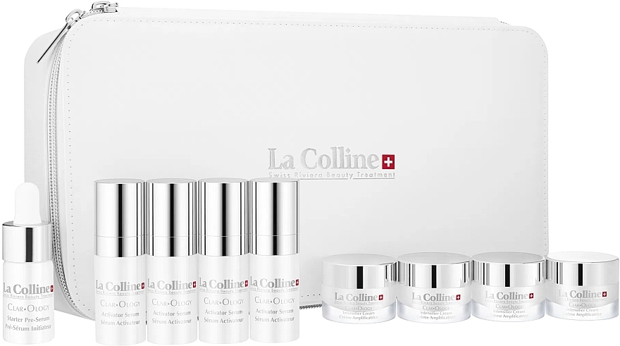 Набір для догляду за обличчям - La Colline Clar•Ology Intensive Illuminating Programme (ser/8ml + ser/4x8ml + cr/4x7ml + bag) — фото N1