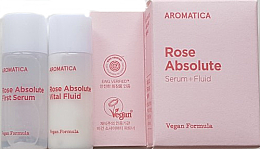 Духи, Парфюмерия, косметика Мини-набор - Aromatica Rose Absolute Duo Serum & Fluid (ser/8ml + fluid/8ml) (мини)