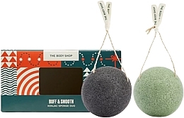 Духи, Парфюмерия, косметика Набор спонжей конняку - The Body Shop Buff & Smooth Konjac Sponge Duo (sponge/2pcs)