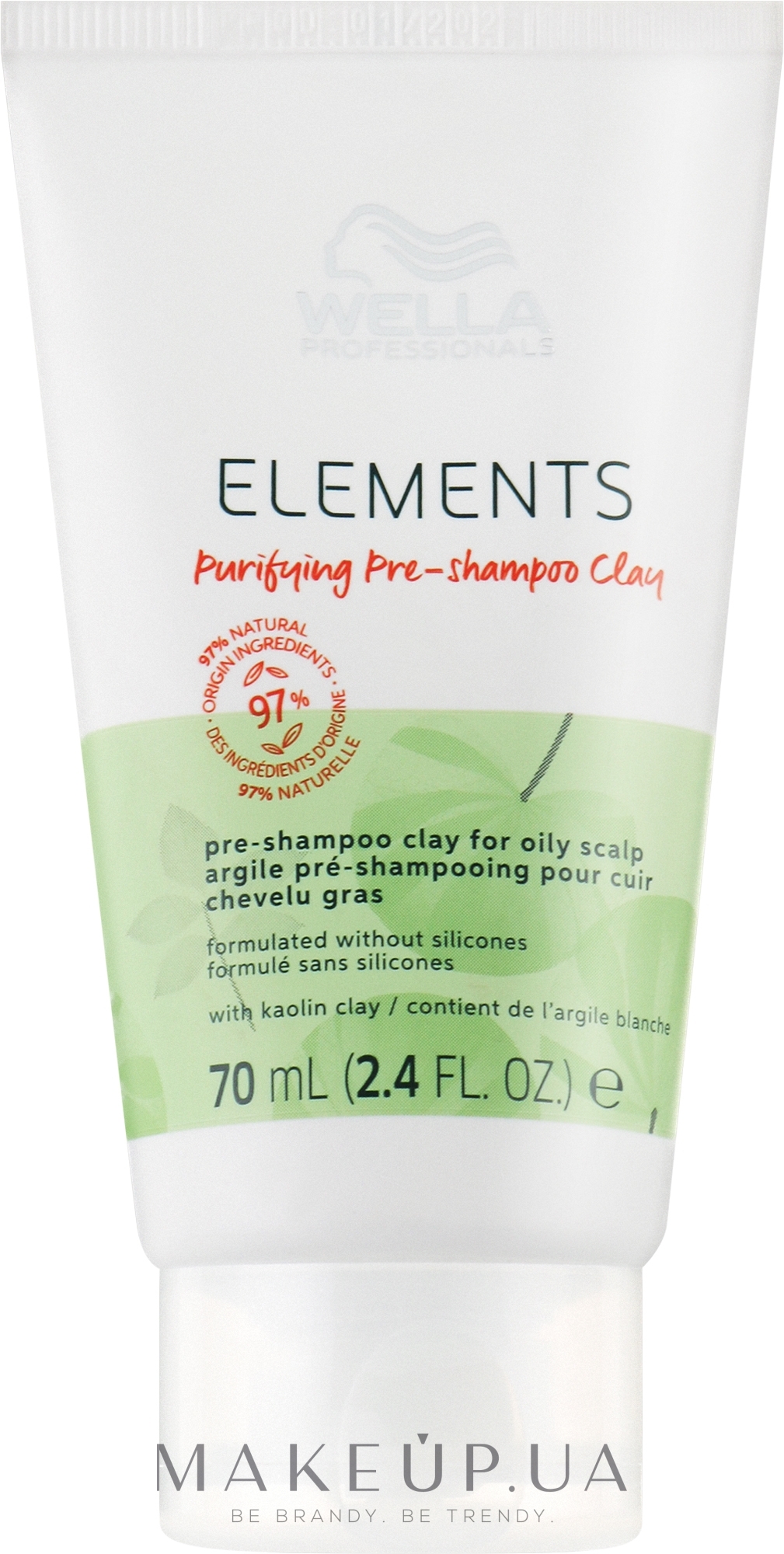 Очищувальна глина для шкіри голови - Wella Professionals Elements Purifying Pre-shampoo Clay — фото 70ml