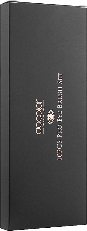 Набір пензлів для тіней "Rose Gold" Р1002, 10 шт. - Docolor Pro Eye Brush Set — фото N12