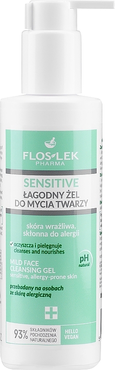 Гель для обличчя - Floslek Sensetive Skin Face Cleansing Gel — фото N1
