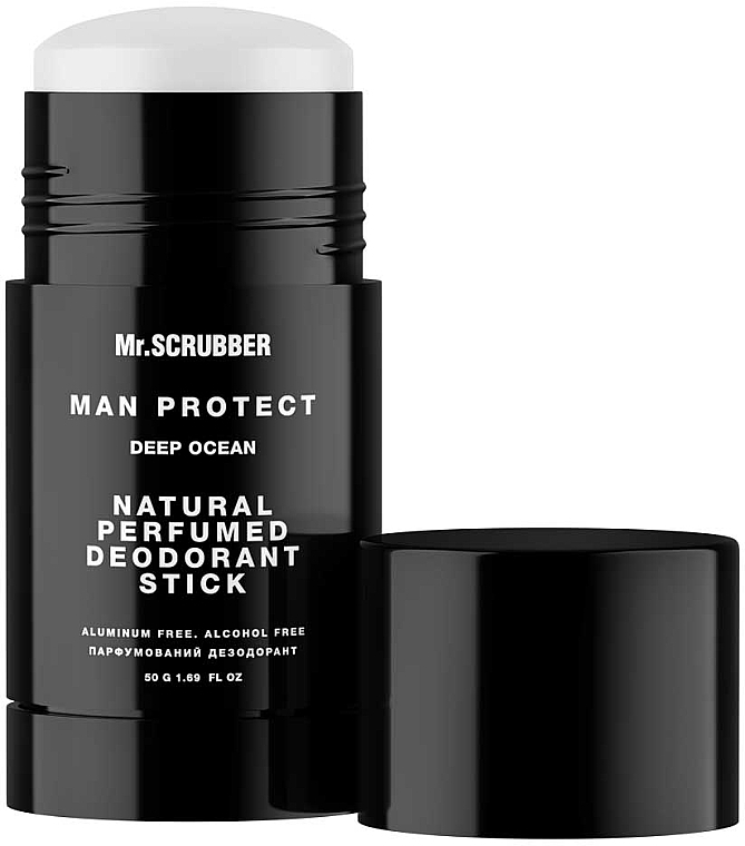 Натуральный парфюмированный дезодорант "Man Protect Deep Ocean" - Mr.Scrubber Natural Perfumed Deodorant Stick — фото N1
