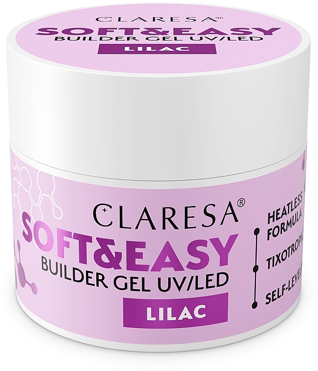 Моделирующий гель для ногтей - Claresa Soft & Easy Builder Gel UV/LED Lilac — фото N1