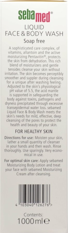Очищувальний засіб для обличчя і тіла - Sebamed Sensitive Skin Liquid Face and Body Wash — фото N4
