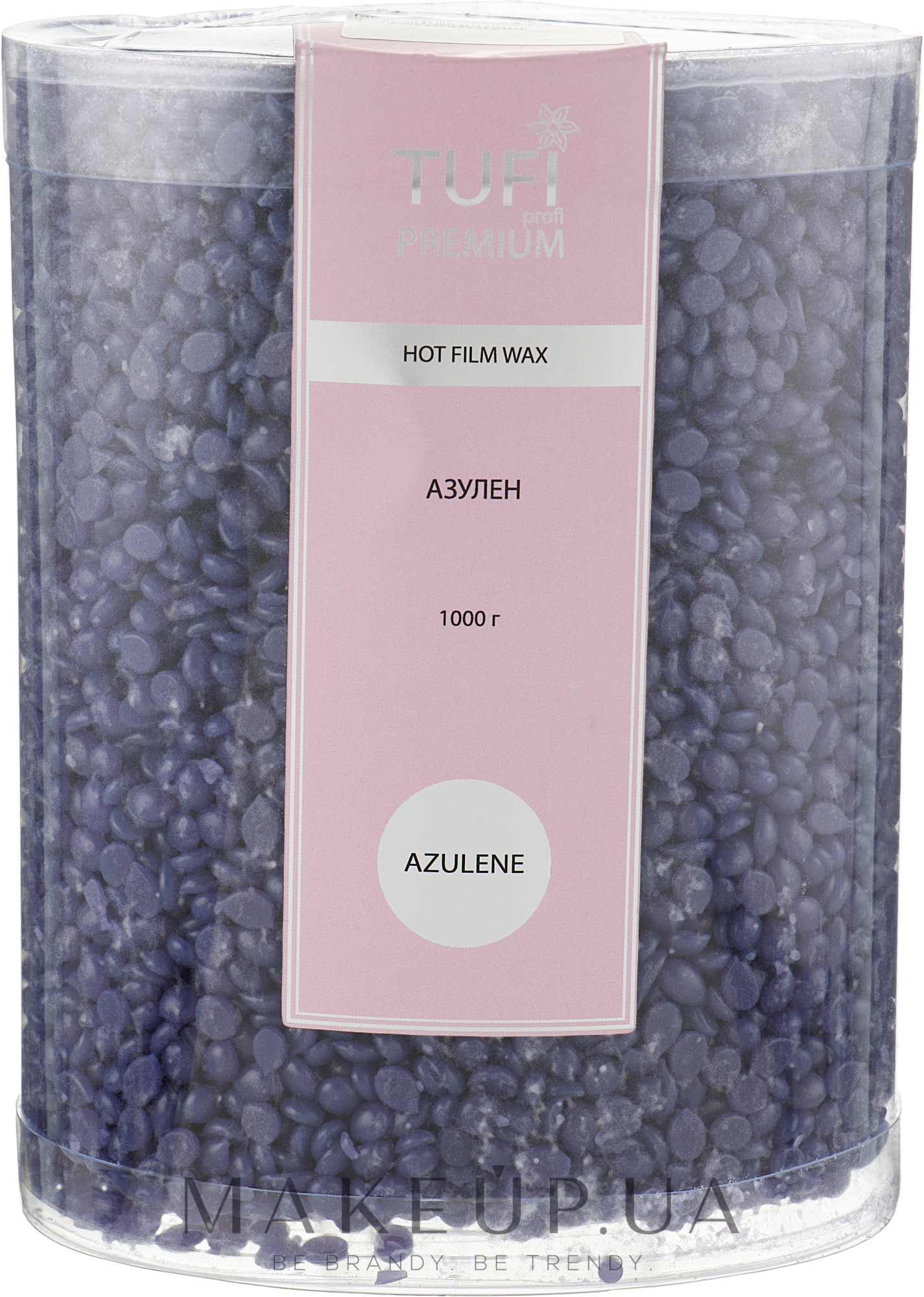 Горячий полимерный воск в гранулах "Азулен" - Tufi Profi Premium — фото 1000g