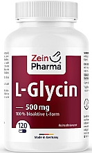 Парфумерія, косметика Харчова добавка "L-гліцин", 500 мг - ZeinPharma L-Glycine 500mg