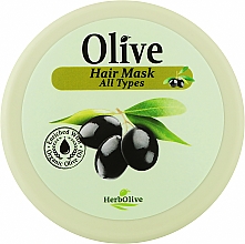 Парфумерія, косметика Маска для волосся з олією оливи - Madis HerbOlive Olive Oil Hair Mask All Hair Types