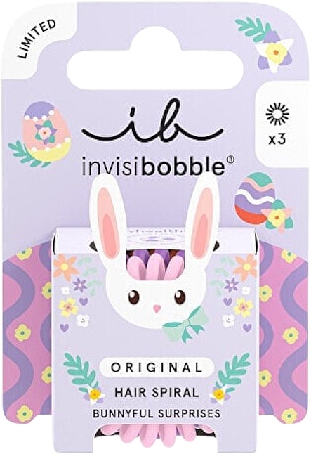 Набор резинок для волос, 3 шт. - Invisibobble Hair Band Original Easter Bunnyful Surprises — фото N1