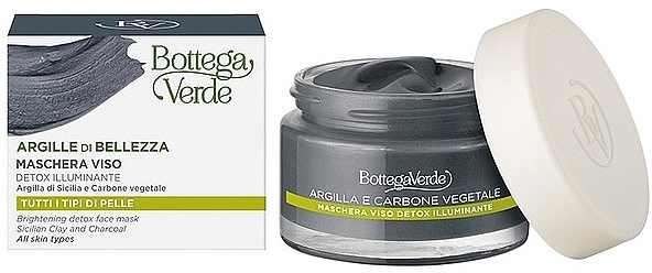 Маска-детокс із сицилійською глиною та деревним вугіллям - Bottega Verde Brightening Detox Face Mask — фото N1