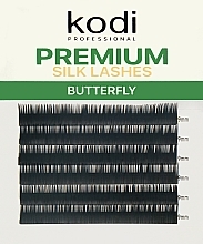 Парфумерія, косметика Накладні вії Butterfly Green B 0.15 (6 рядів: 9 мм) - Kodi Professional