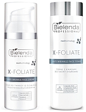 Духи, Парфюмерия, косметика Набор - Bielenda Professional Duet X-Foliate Anti Wrinkle (cr/50ml + tonic/200ml)