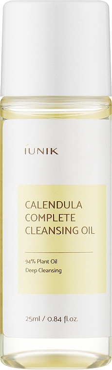 Заспокійлива очищувальна гідрофільна олія з календулою - IUNIK Calendula Complete Cleansing Oil (міні) — фото N1