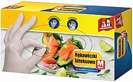 Рукавички з латексу, білі, розмір М - Jan Niezbedny — фото N1