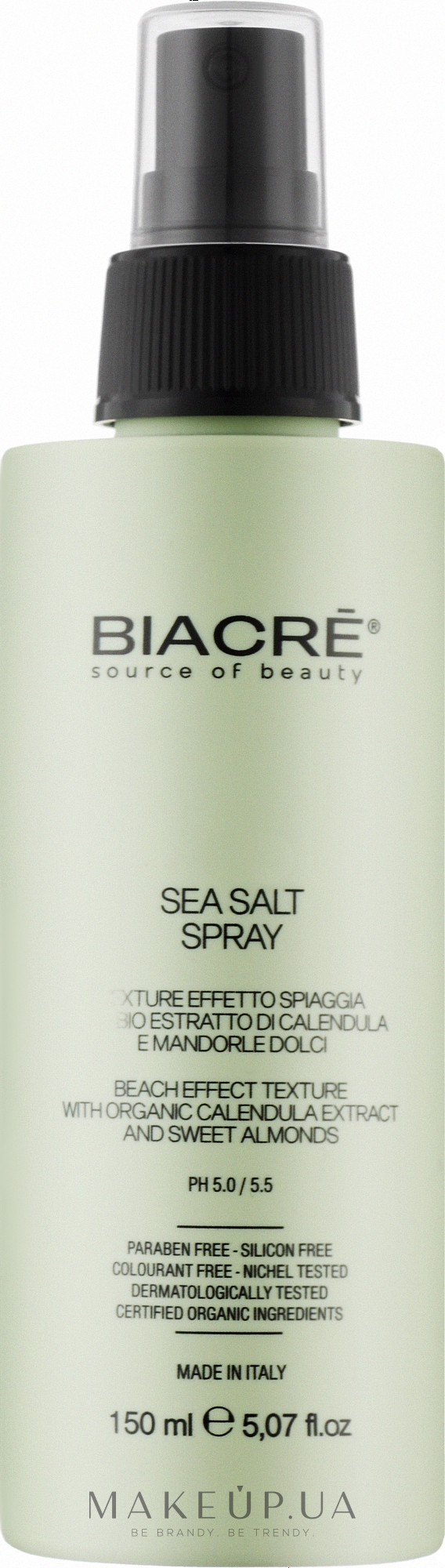 Сольовий спрей для укладання волосся - Biacre Sea Salt Spray — фото 150ml
