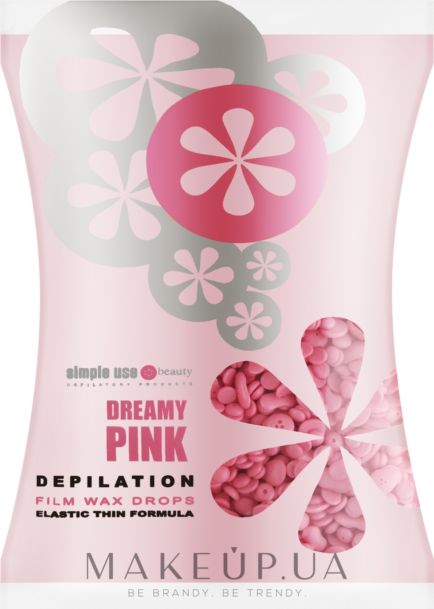 Воск для депиляции пленочный в гранулах "Розовые мечты" - Simple Use Beauty Depilation Film Wax Drops Dreamy Pink — фото 800g