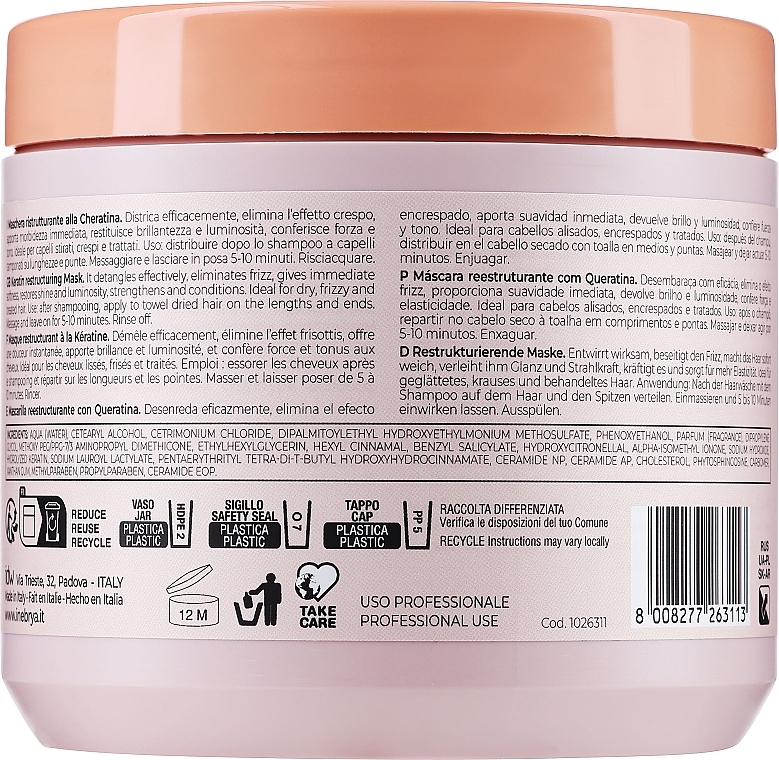 Відновлююча маска з кератином - Inebrya Ice Cream Keratin Restructuring Mask — фото N2