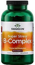 Духи, Парфюмерия, косметика Пищевая добавка "B-комплекс&Витамин C", 240 капсул - Swanson Super Stress B-Complex With Vitamin C