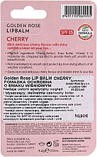 Бальзам для губ "Вишня" - Golden Rose Lip Balm Cherry SPF15 — фото N2