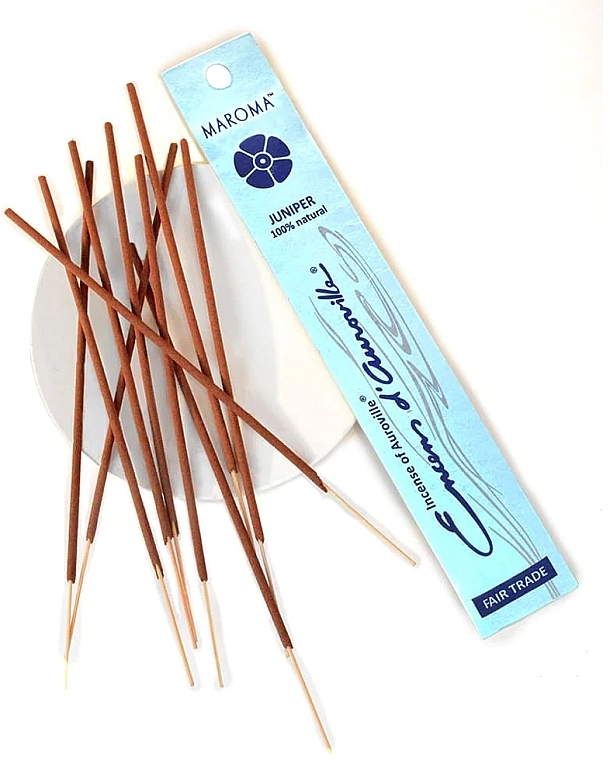 Ароматические палочки "Можжевельник" - Maroma Encens d'Auroville Stick Incense Juniper — фото N4