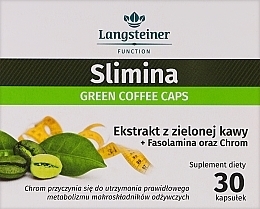 Парфумерія, косметика Дієтична добавка "Зелена кава + хром" - Langsteiner Slimina Green Coffee Caps