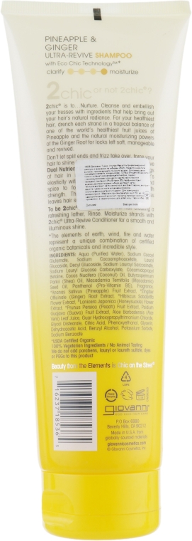 Шампунь для волосся - Giovanni Shampoo 2Chic Ultra-Revive Dry or Unruly Hair — фото N2