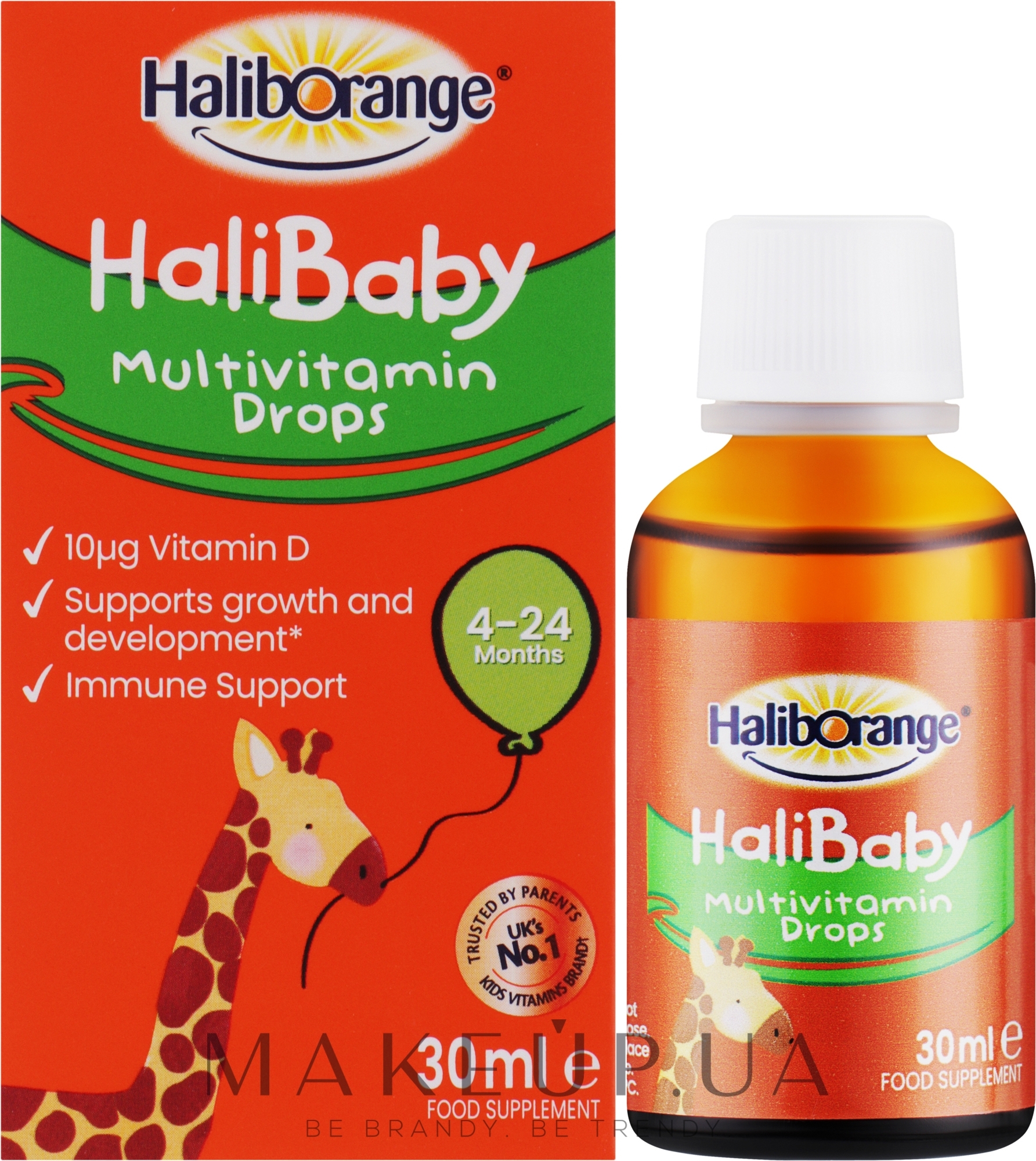 Мультивитамины для малышей, капли - Haliborange HaliBaby Multivitamin Drops — фото 30ml