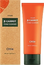 Очищувальна веган-пінка на основі органічної моркви - Ottie Vegan Beta-Carrot Foam Cleanser — фото N2