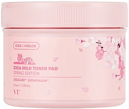 Парфумерія, косметика Тонер-педи для обличчя - VT Cosmetics Cica Mild Toner Pad Spring Edition