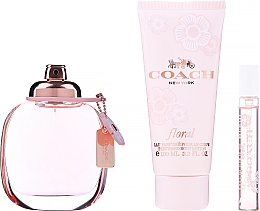 Духи, Парфюмерия, косметика Coach Coach Floral - Набор (edp/90ml + edp/7.5ml + b/milk/100ml)