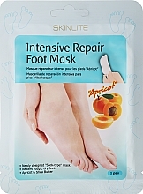 Парфумерія, косметика Маска-шкарпетки для ніг "Абрикос", інтенсивно відновлювальна - Skinlite Intensive Repair Foot Mask