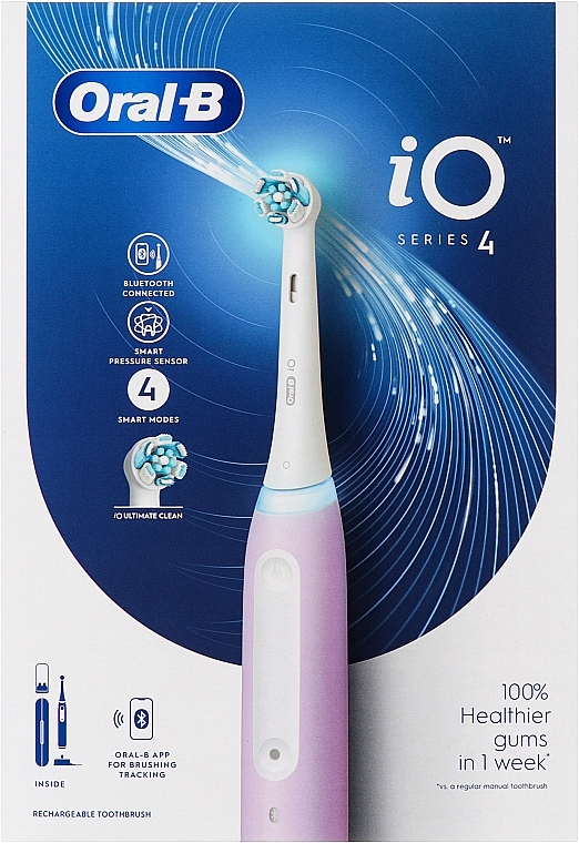 Електрична зубна щітка, фіолетова - Oral-B iO Series 4 — фото N1
