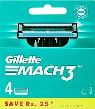 Духи, Парфюмерия, косметика Сменные кассеты для бритья, 4 шт. - Gillette Mach3