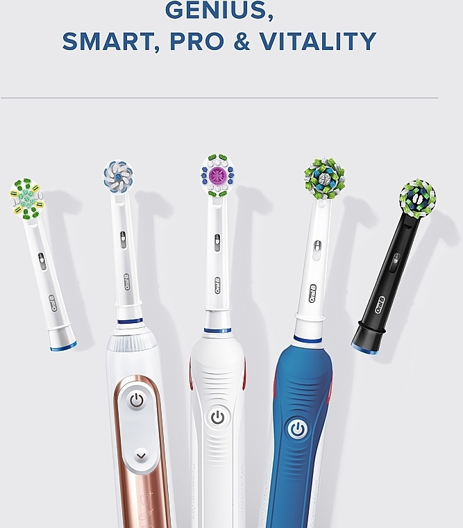 Змінна насадка для електричної зубної щітки, 4 шт. - Oral-B Cross Action Black Power Toothbrush Refill Heads — фото N8