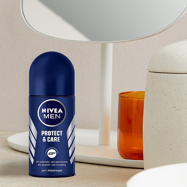 Дезодорант шариковый "Защита и забота" - NIVEA MEN Protect and Care Deodorant Roll-On 48H — фото N3