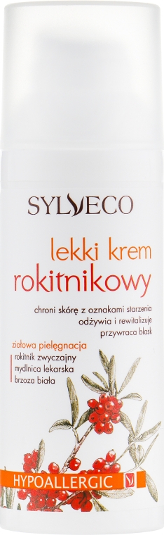 Легкий обліпиховий крем для обличчя - Sylveco — фото N2