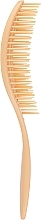 Щетка для волос массажная, скелетон "Flexi", овальная, 24 см, абрикосовая - Titania — фото N2