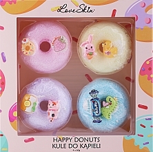 Набор ароматических бомбочек для ванны - Love Skin Happy Donuts (bath bombs/4х60g) — фото N2