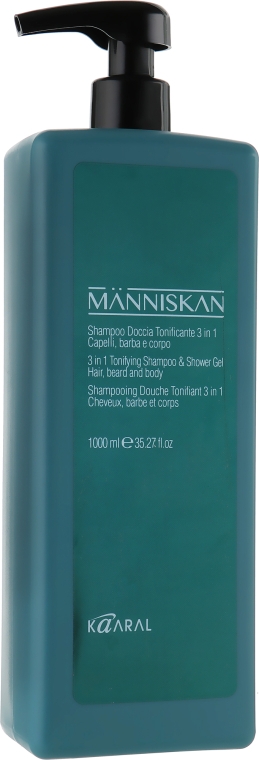 Тонізувальний шампунь і гель для душу 3 в 1 - Kaaral Manniskan Tonifying Shampoo 3 in 1 — фото N3
