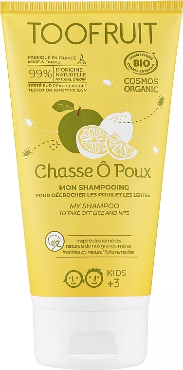 Дитячий шампунь від вошей - Toofruit Lice Hunt Shampoo — фото N1