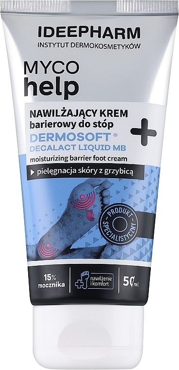 Зволожуючий крем для ніг - Ideepharm Myco Help Moisturizing Barrier Foot Cream — фото N1
