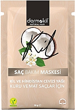Парфумерія, косметика Маска для сухого волосся з кокосовим маслом - Dermokil Clay and Coconut Hair Mask