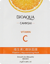 Духи, Парфюмерия, косметика Тканевая маска для лица с витамином С - Bioaqua Cahnsai Vitamin C 