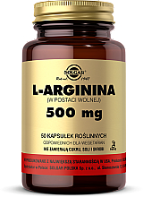 Духи, Парфюмерия, косметика Пищевая добавка L-Аргинин, капсулы, 500 мг - Solgar L-Arginine