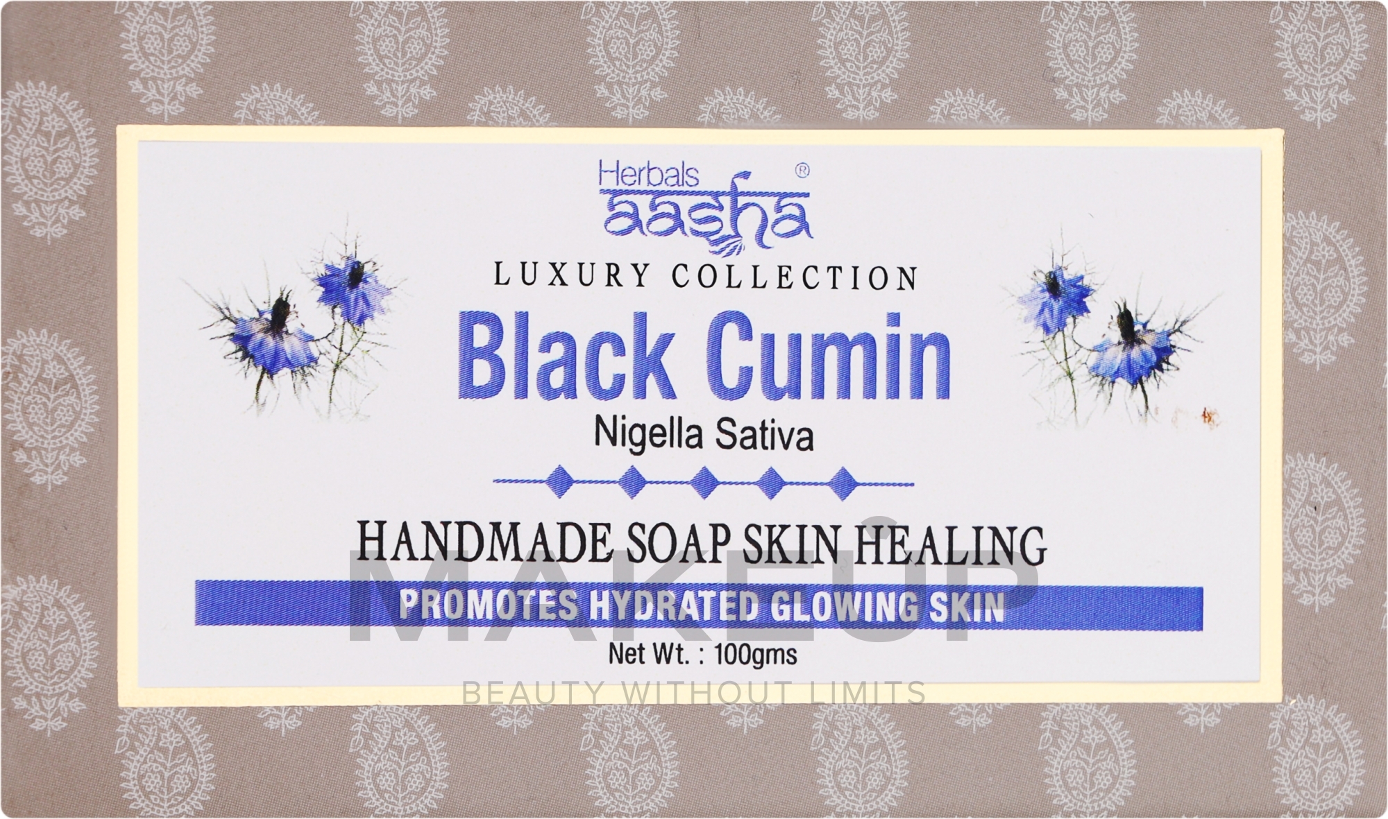 Мыло ручной работы "Черный тмин" - Aasha Herbals Luxury Collection Black Cumin Handmade Soap Skin Healing  — фото 100g