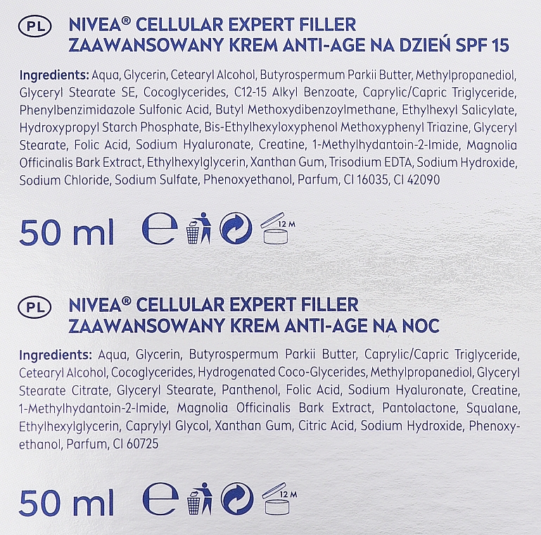 Набор - NIVEA Hyaluron Cellular Filler (d/cr/50ml + n/cr/50ml) — фото N3