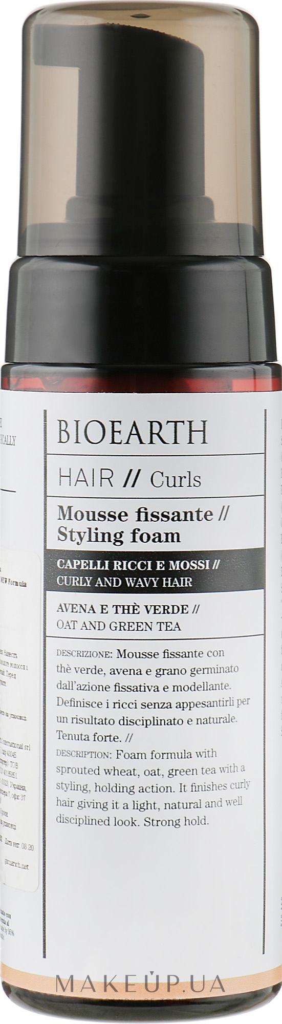 Пінка для укладання хвилястого волосся - Bioearth Hair Styling Mousse — фото 150ml