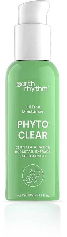 Крем для лица с центелой азиатской - Earth Rhythm Phyto Clear Oil Free Moisturiser Centella Asiatica Horsetail & Sage Extract  — фото N1